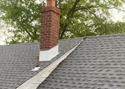 Roof flashing repair around roof transitions in Paramus New Jersey